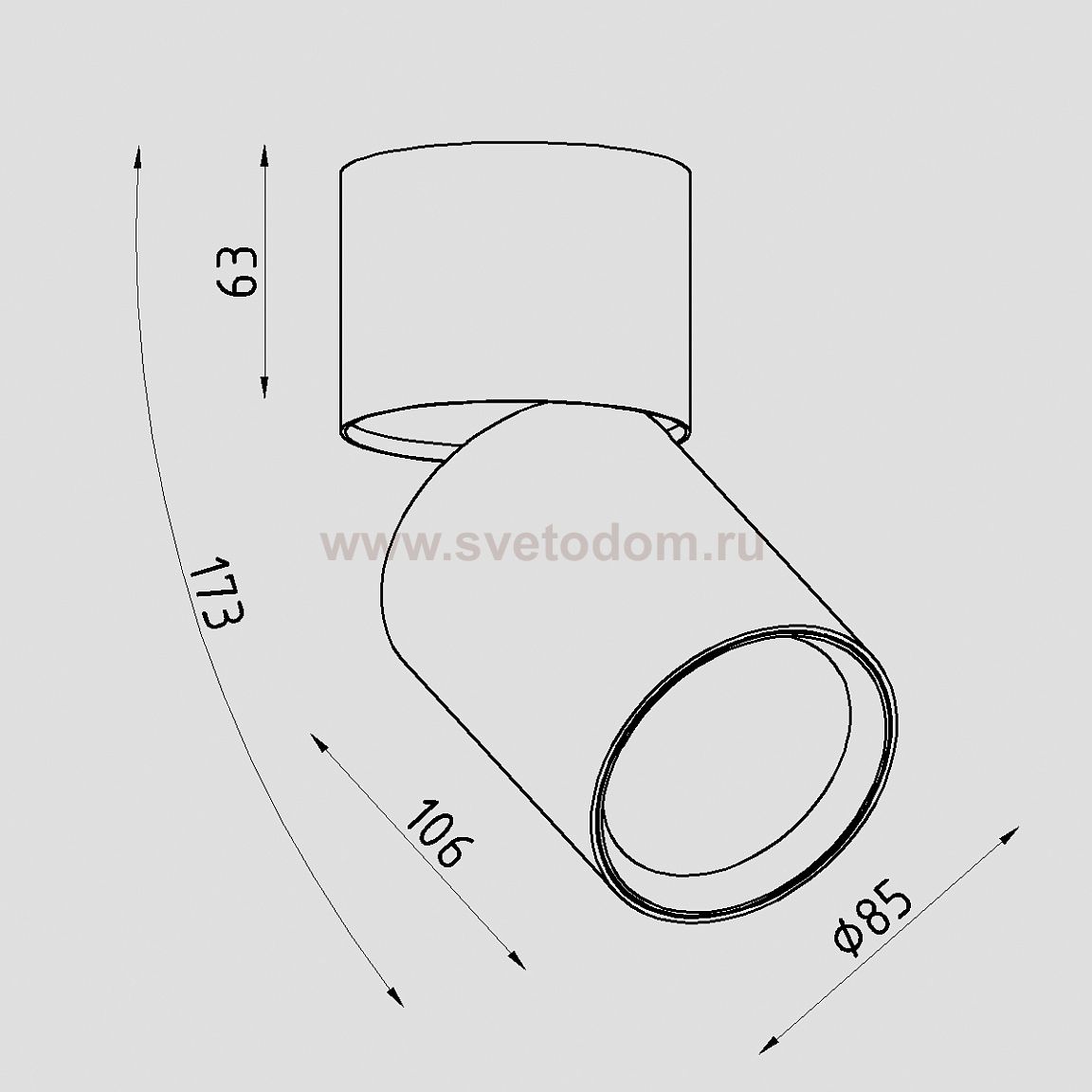 Светильник светодиодный накладной Lighttech COLUMN 2530 40 W-B (LTM03008)
