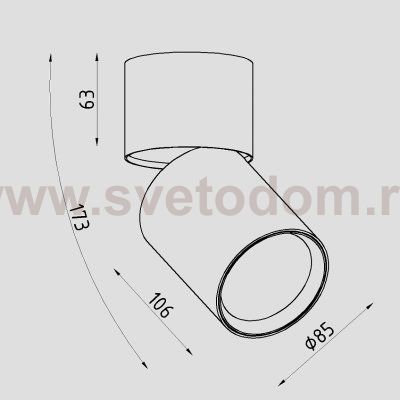 Светильник светодиодный накладной Lighttech COLUMN 2530 40 W-B (LTM03008)