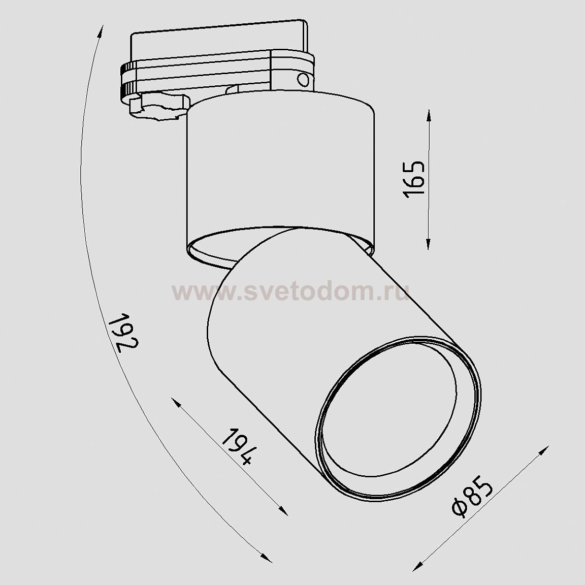 Прожектор светодиодный для 3-х фазного шинопровода Lighttech COLUMN TRACK 2530 30 B (LTM03011)