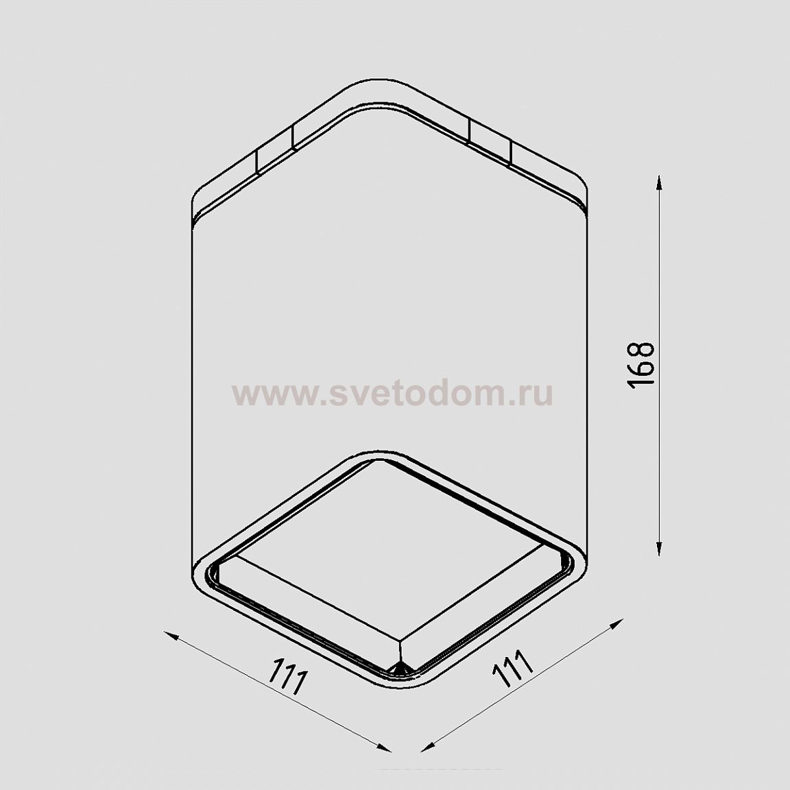 Светильник светодиодный накладной Lighttech MAGNA OPAL 1230 90 W-B (LTM04004)