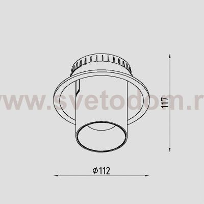Светильник светодиодный встраиваемый Lighttech TRABEM 1230 38 W-W-G (LTM06004)