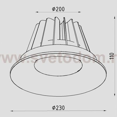Светильник светодиодный встраиваемый Lighttech CRATER 5040 60 (LTZ02005)