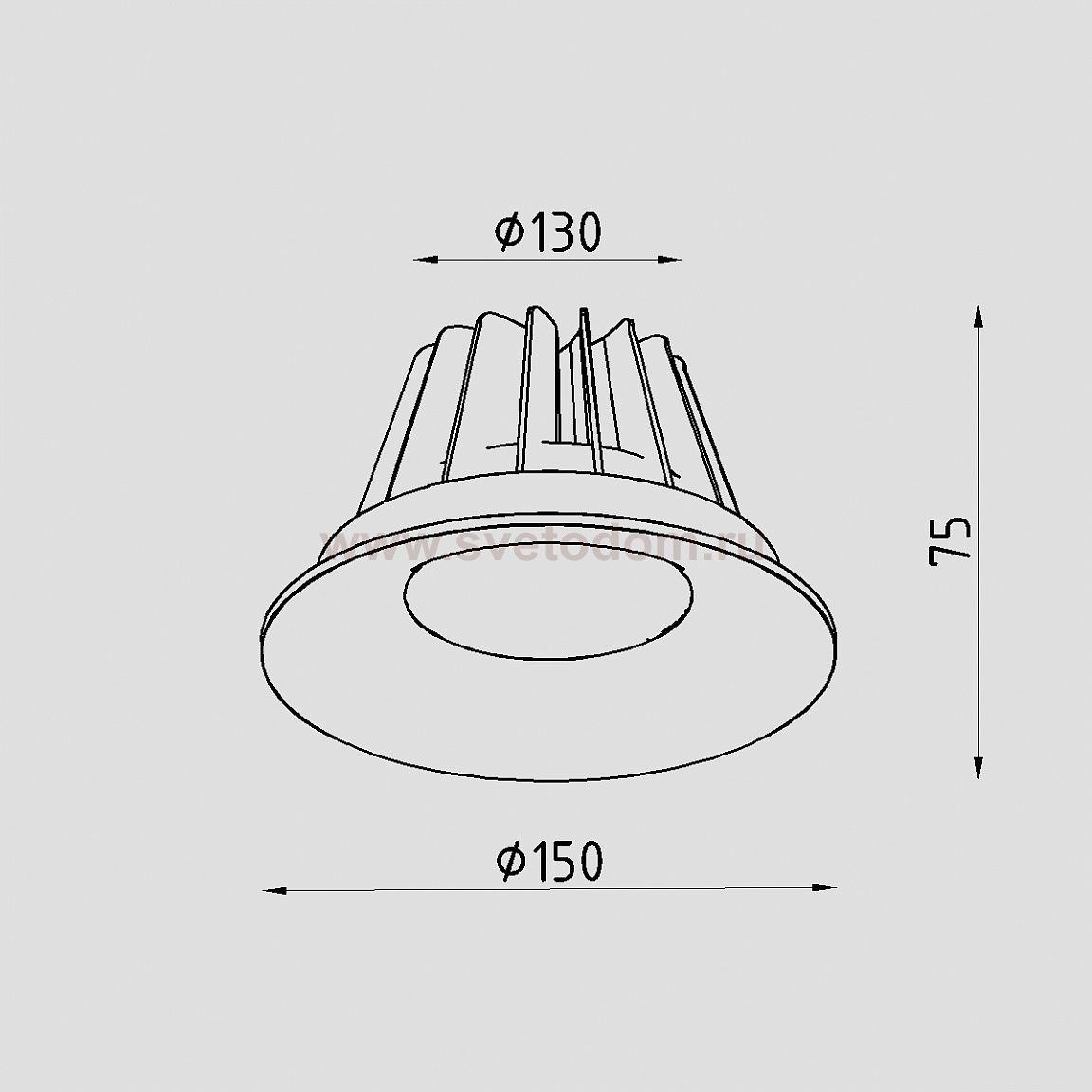 Светильник светодиодный встраиваемый Lighttech CRATER 2040 45 В (LTZ02006)