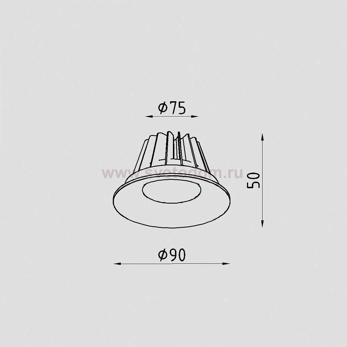 Светильник светодиодный встраиваемый Lighttech CRATER 0740 33 (LTZ02007)
