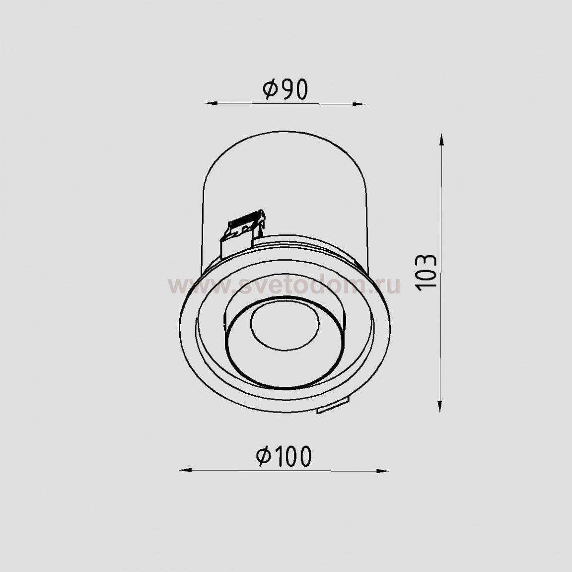 Светильник светодиодный встраиваемый Lighttech DICTUS R 1230 38 W (LTZ03002)