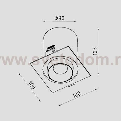 Светильник светодиодный встраиваемый Lighttech DICTUS S 1230 38 W (LTZ03003)