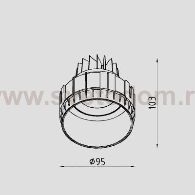 Светильник светодиодный встраиваемый Lighttech FORA R 1030 38 (LTZ05001)