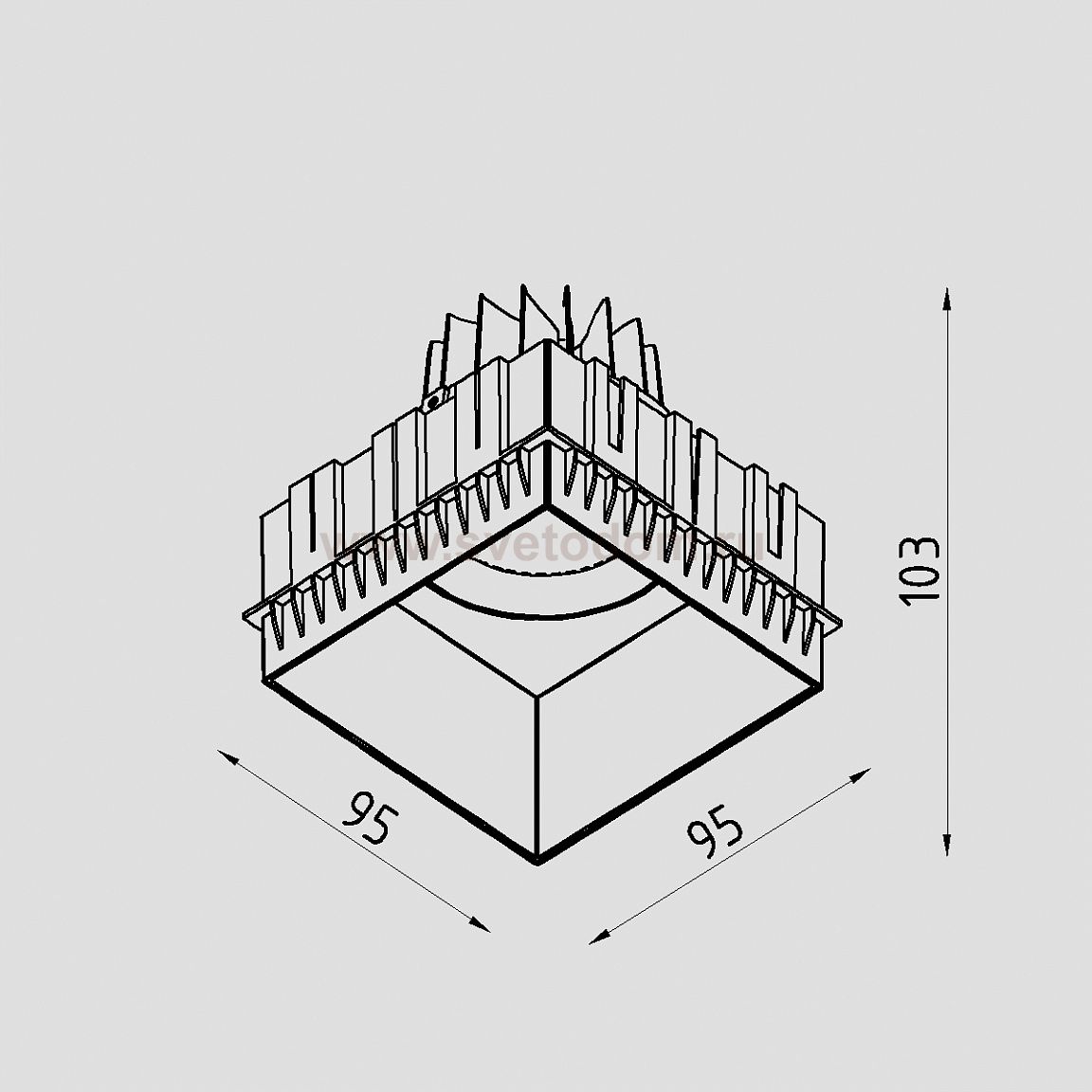 Светильник светодиодный встраиваемый Lighttech FORA S 1030 38 (LTZ05002)