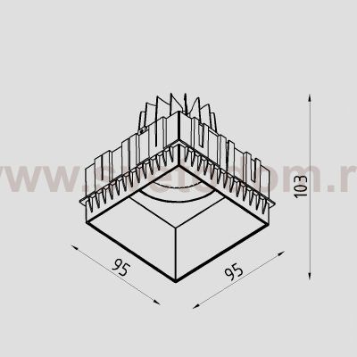 Светильник светодиодный встраиваемый Lighttech FORA S 1030 38 (LTZ05002)