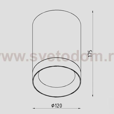 Светильник светодиодный накладной Lighttech TUBUS L 3040 38 B (LTZ07019)