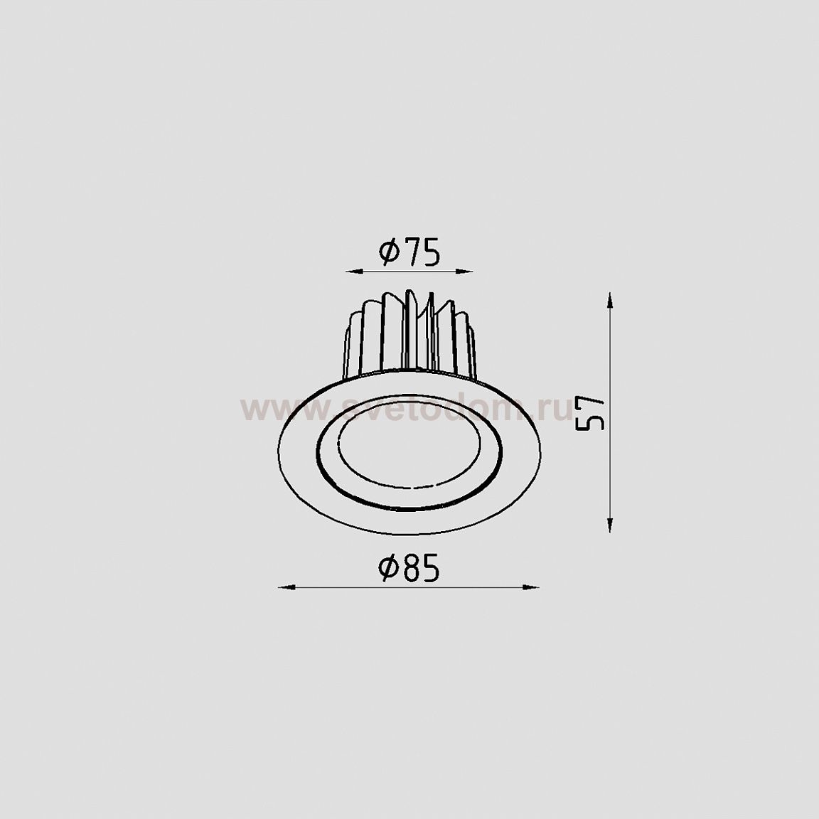 Светильник светодиодный встраиваемый Lighttech ZENIT 0730 38 (LTZ08002)