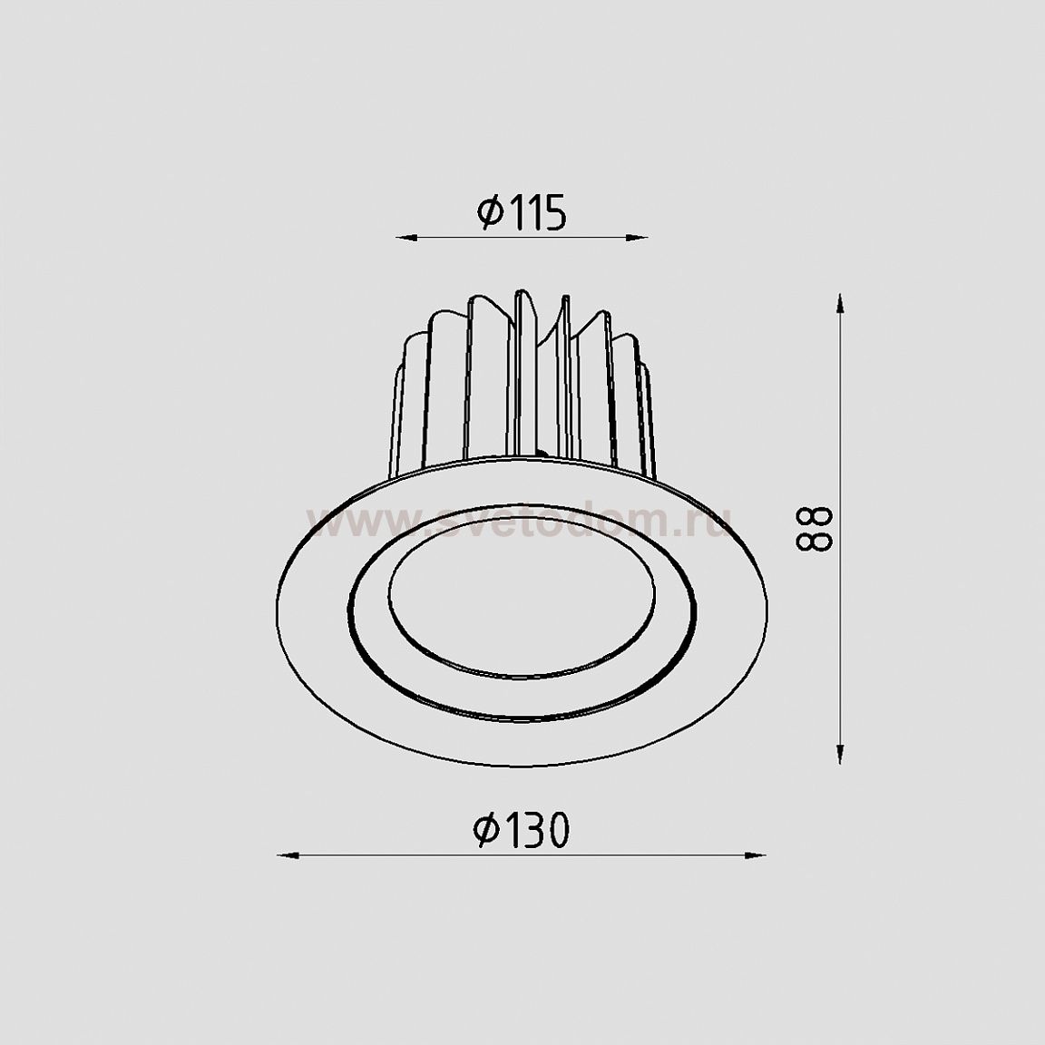 Светильник светодиодный встраиваемый Lighttech ZENIT 1230 38 (LTZ08003)