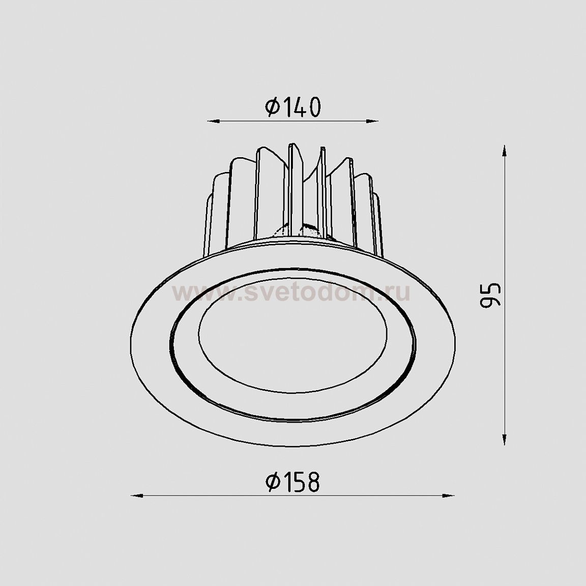 Светильник светодиодный встраиваемый Lighttech ZENIT 3030 38 (LTZ08005)