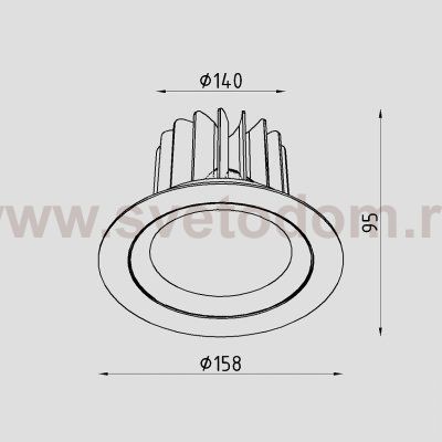 Светильник светодиодный встраиваемый Lighttech ZENIT 3030 38 (LTZ08005)