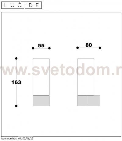 Светильник бра 04202/01/12 JESSE Lucide