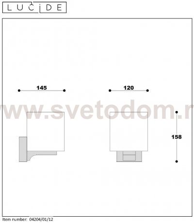 Светильник бра 04204/01/12 JENNO Lucide