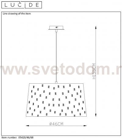 Подвесной светильник 05420/46/68 DENIM Lucide