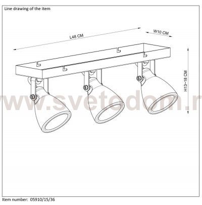 Потолочный светильник Lucide 05910/15/36 CONCRI LED