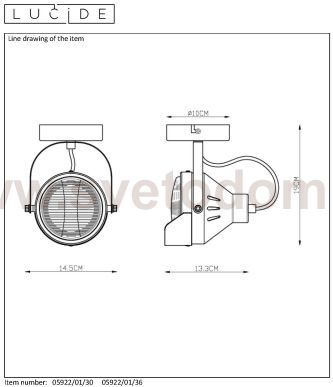 Потолочный светильник Lucide 05922/01/30