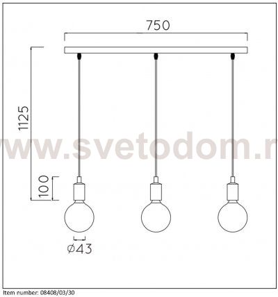 Подвесной светильник 08408/03/30 FIX Lucide