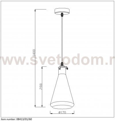 Подвесной светильник Lucide 08413/01/60 VITRI