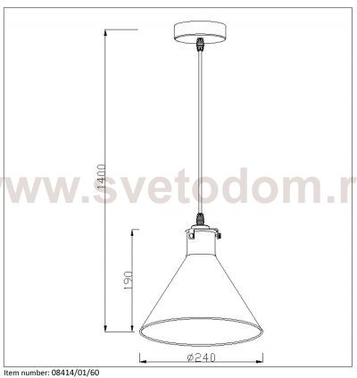 Подвесной светильник Lucide 08414/01/60 VITRI