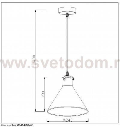 Подвесной светильник Lucide 08414/01/60 VITRI