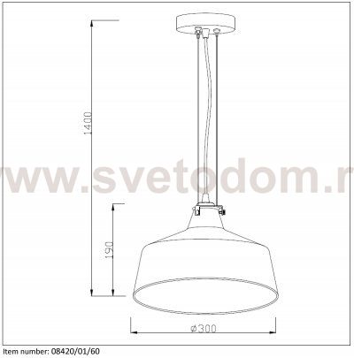 Подвесной светильник Lucide 08420/01/60 VITRI