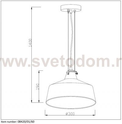 Подвесной светильник Lucide 08420/01/60 VITRI