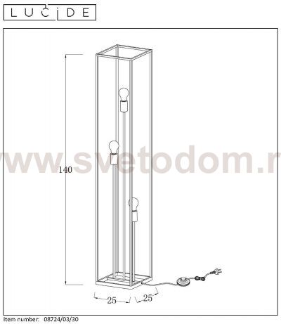 Торшер Lucide 08724/03/30