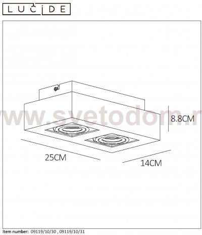 Потолочный светильник Lucide 09119/10/31 XIRAX