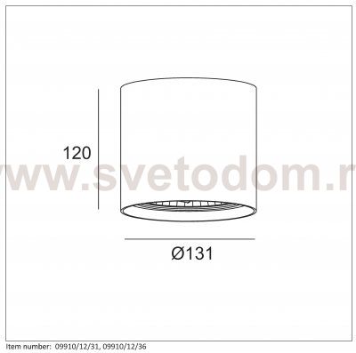 Потолочный светильник Lucide 09910/12/36 DIALO/LED