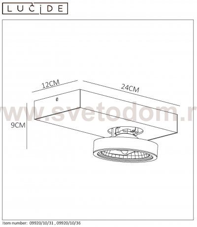 Потолочный светильник Lucide 09920/10/36
