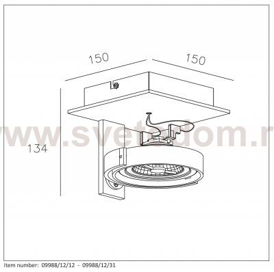 Потолочный светильник Lucide 09988/12/12 SPECTRUM LED