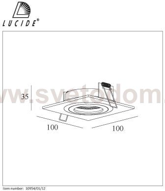 Встраиваемый светильник Lucide 10954/01/12 COS