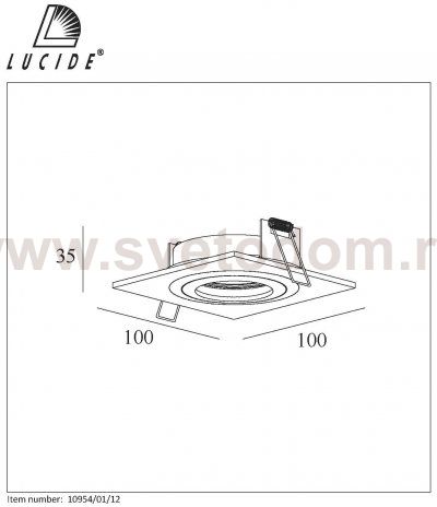 Встраиваемый светильник Lucide 10954/01/12 COS