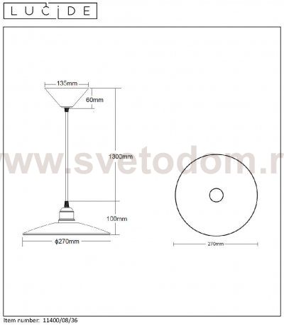 Подвесной светильник Lucide 11400/08/36