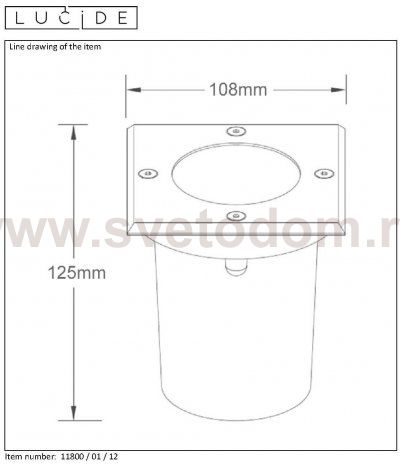 Светильник Lucide 11800/01/12 BILTIN