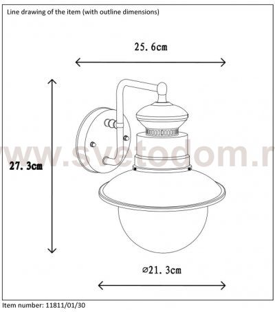 Настенный светильник бра Lucide 11811/01/30 FIGO