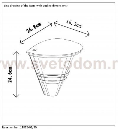 Настенный светильник бра Lucide 11812/01/30 LIVIA