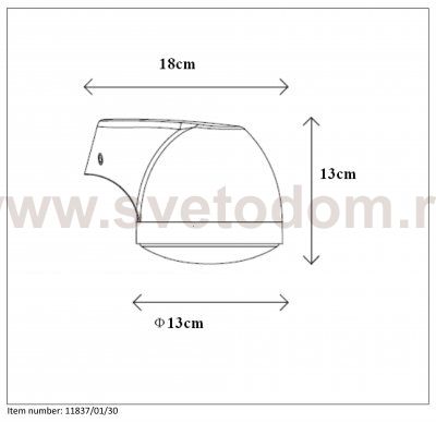 Настенный светильник бра Lucide 11837/01/30