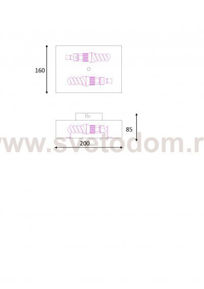 Настенный светильник бра Lucide 12219/02/31 OVALIS