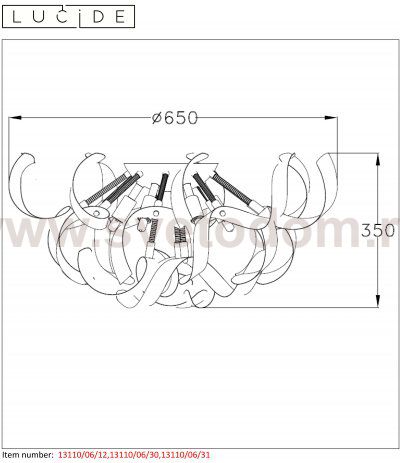 Потолочный светильник 13110/06/12 ATOMA Lucide