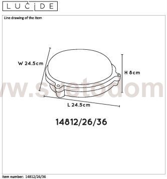Настенный светильник бра Lucide 14812/26/36 HUBLOT/LED