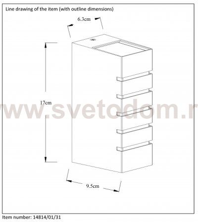 Настенный светильник бра Lucide 14814/01/31 ASTER
