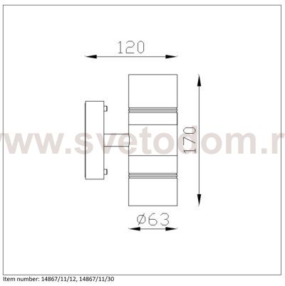 Светильник бра 14867/11/12 ARNE-LED Lucide
