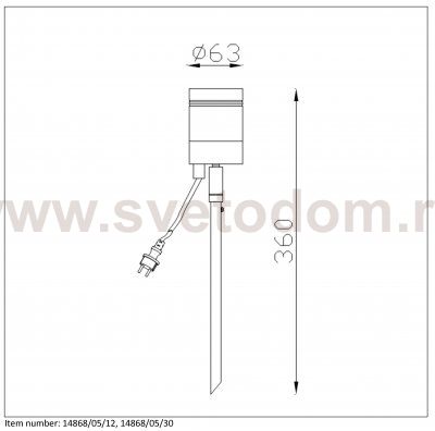 Грунтовый светильник Lucide 14868/05/30 ARNE/LED