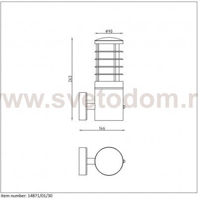 Настенный светильник бра Lucide 14871/01/30 SOLID