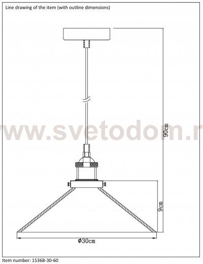 Подвесной светильник Lucide 15368/30/60 DORIS