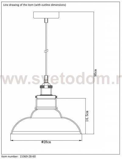 Подвесной светильник Lucide 15369/28/60 DORIS